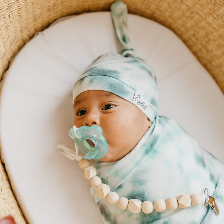 Copper Pearl Knit Swaddle Blanket | Bahama