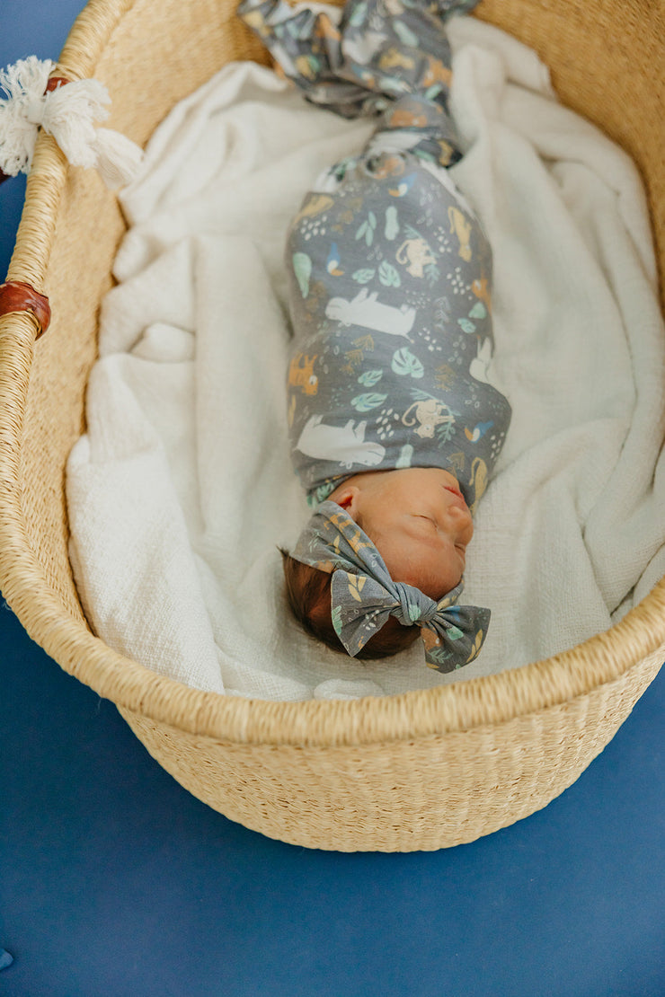 Copper Pearl Knit Headband Bow | Bengal