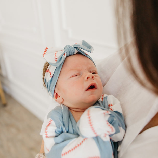 Copper Pearl Knit Headband Bow | Slugger