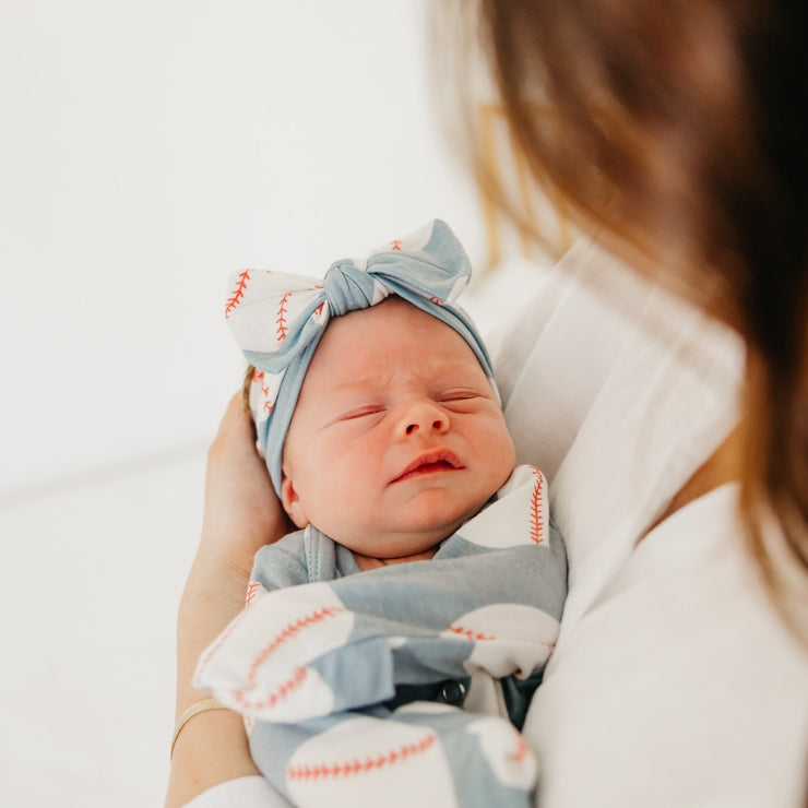 Copper Pearl Knit Headband Bow | Slugger