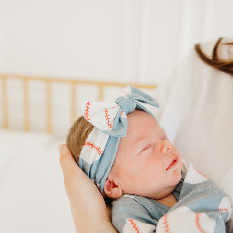 Copper Pearl Knit Headband Bow | Slugger