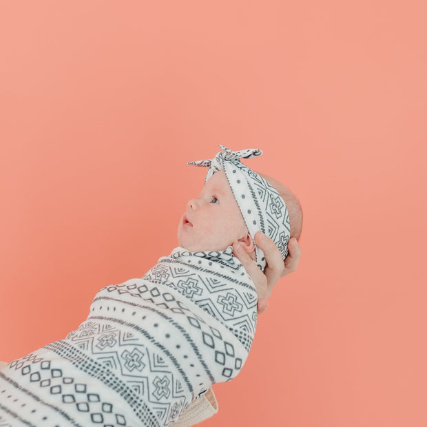 Copper Pearl Knit Headband Bow | Westyn