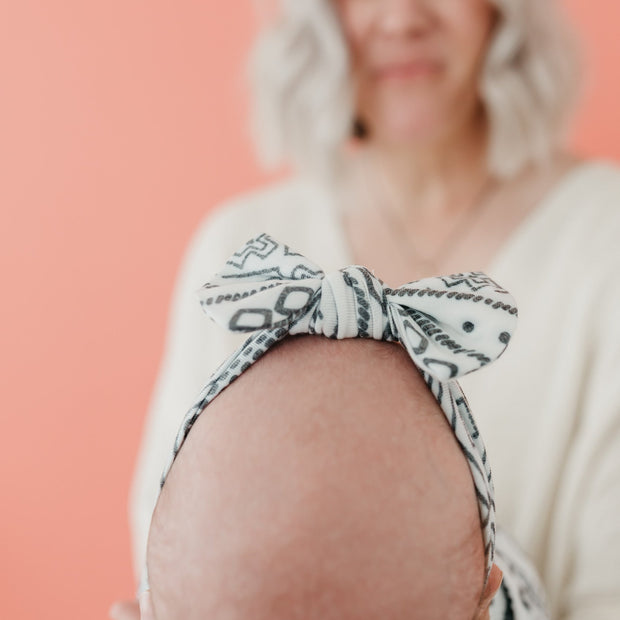 Copper Pearl Knit Headband Bow | Westyn