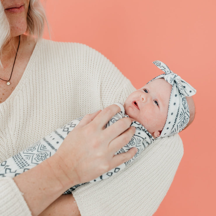 Copper Pearl Knit Headband Bow | Westyn