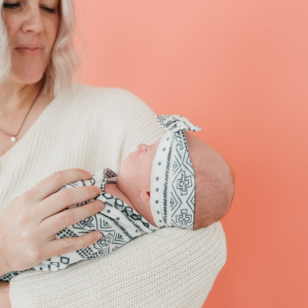 Copper Pearl Knit Headband Bow | Westyn