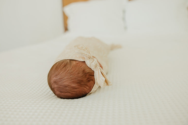 Copper Pearl Knit Headband Bow | Sol