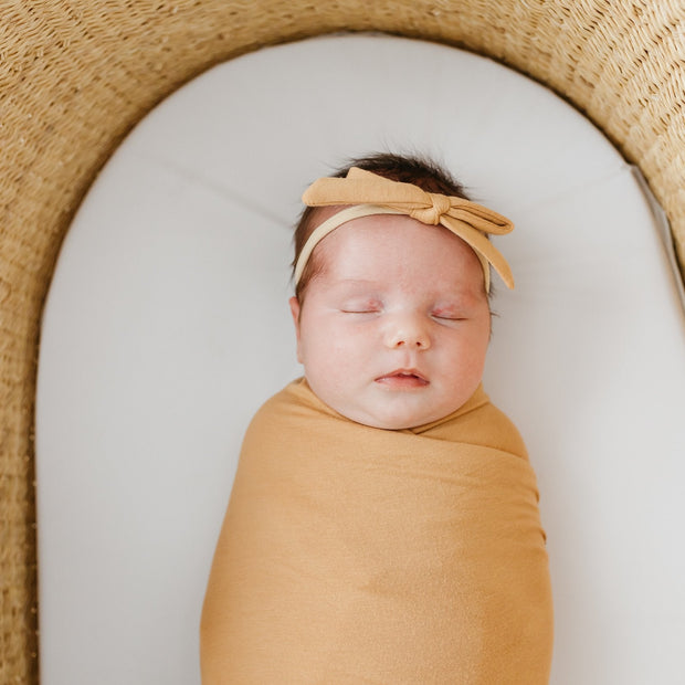 Copper Pearl Ribbon Nylon Bow | Dune