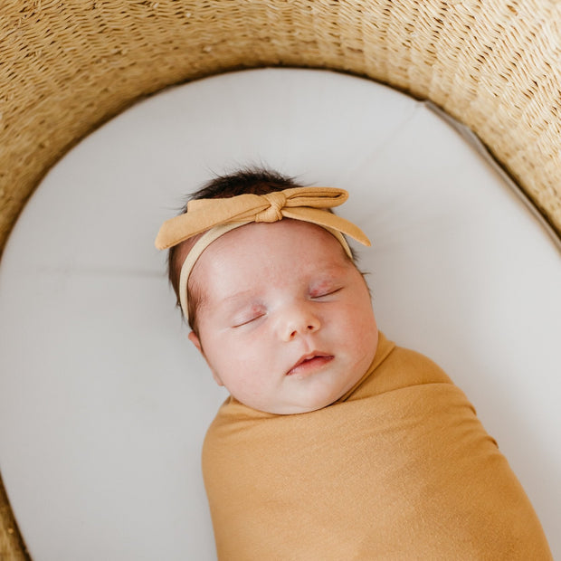 Copper Pearl Ribbon Nylon Bow | Dune