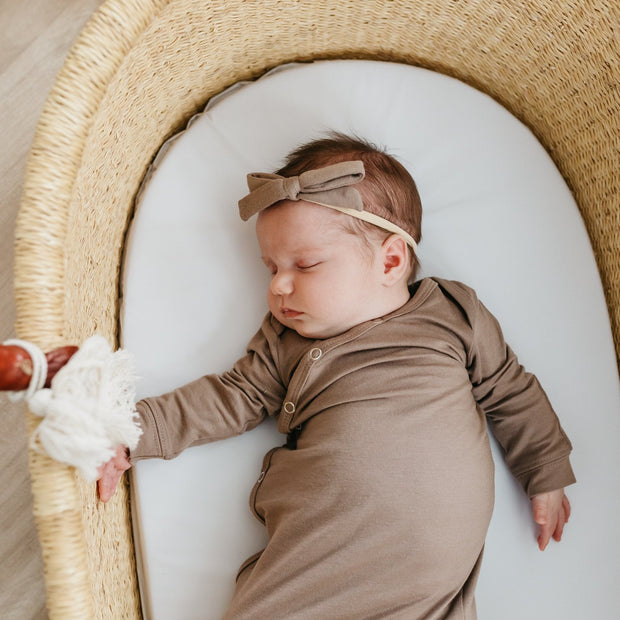 Copper Pearl Ribbon Nylon Bow | Gobi