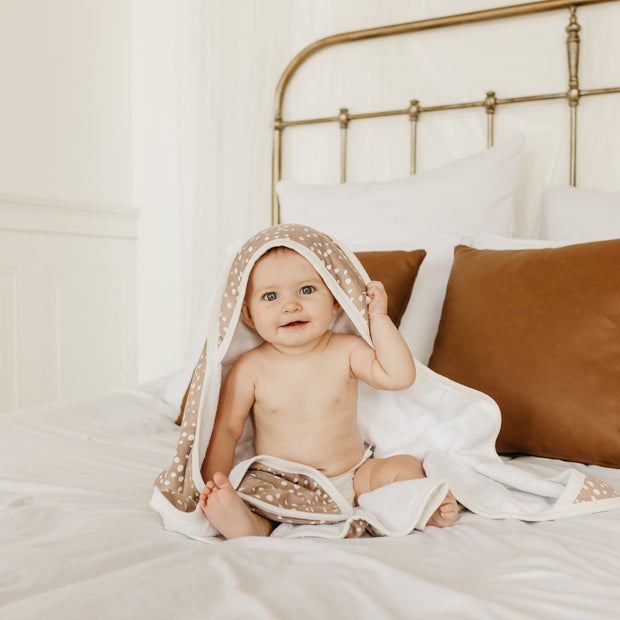 Copper Pearl Premium Knit Hooded Towel | Fawn