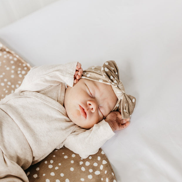 Copper Pearl Knit Swaddle Blanket | Fawn