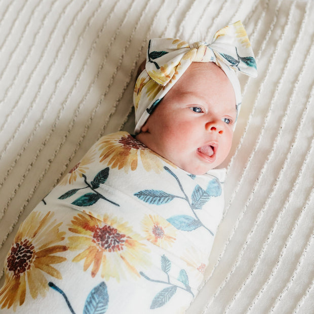 Copper Pearl Knit Swaddle Blanket | Sunnie