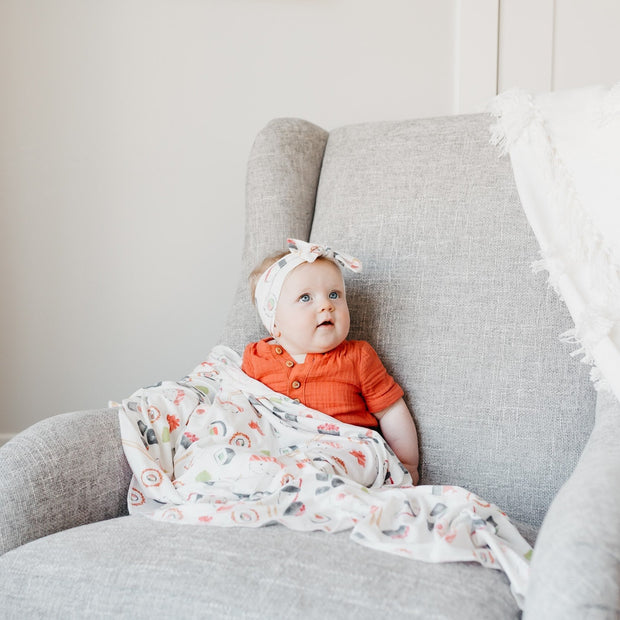 Copper Pearl Knit Headband Bow | Baja