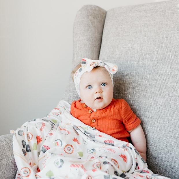 Copper Pearl Knit Headband Bow | Baja