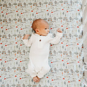 Copper Pearl Premium Knit Fitted Crib Sheet | Trout