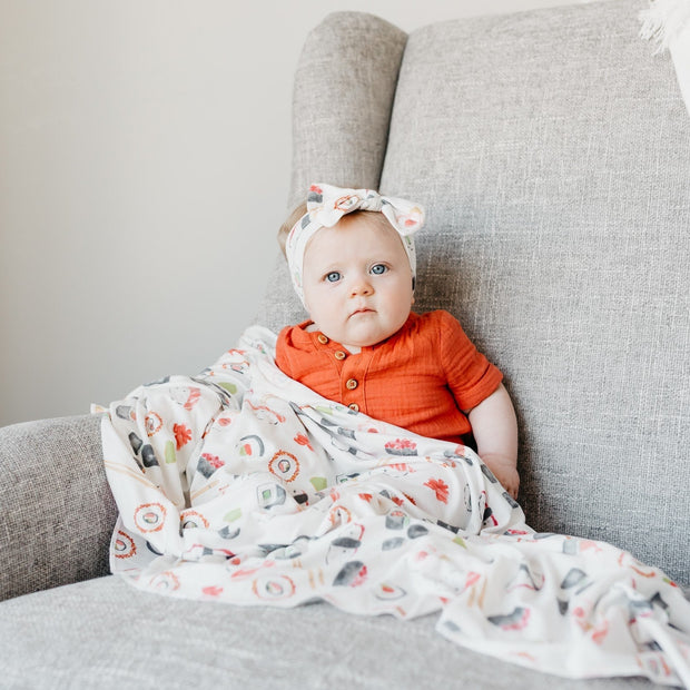 Copper Pearl Knit Headband Bow | Baja