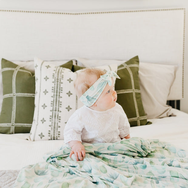 Copper Pearl Knit Headband Bow | Desert