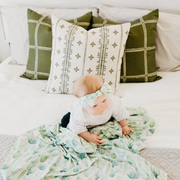 Copper Pearl Knit Headband Bow | Desert