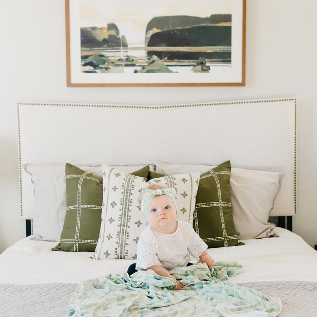 Copper Pearl Knit Headband Bow | Desert