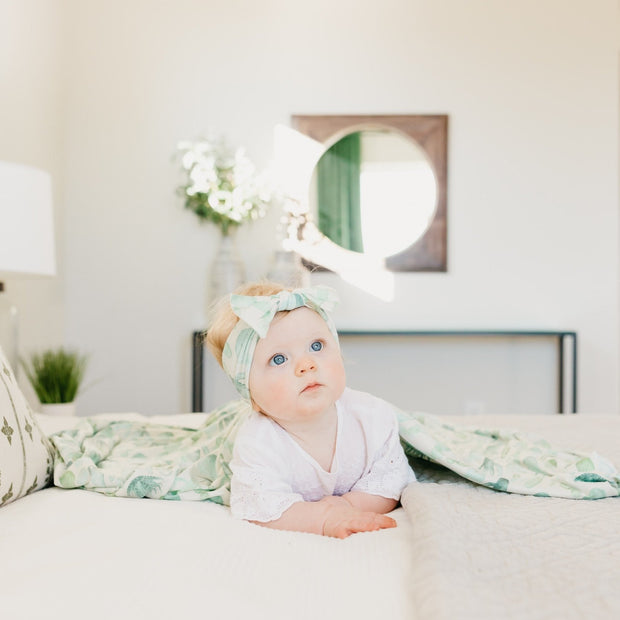 Copper Pearl Knit Headband Bow | Desert