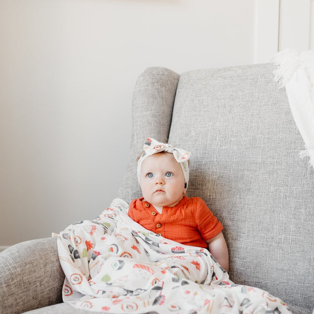 Copper Pearl Knit Headband Bow | Baja