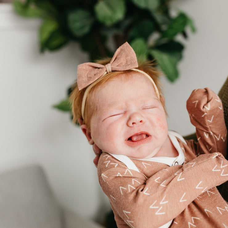 Copper Pearl Bowtie Nylon Bow | Rocky