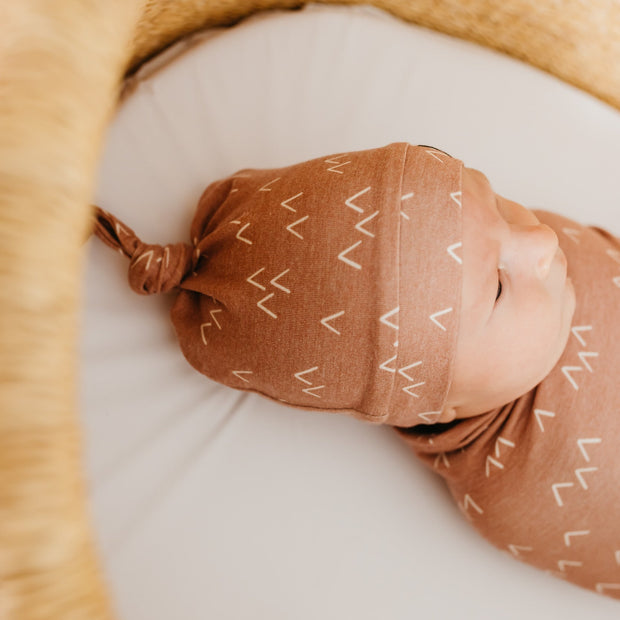 Copper Pearl Top Knot Hat | Rocky