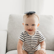 Copper Pearl Classic Nylon Bow | Denim