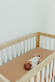 Copper Pearl Premium Knit Fitted Crib Sheet | Pecan