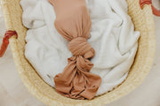 Copper Pearl Knit Swaddle Blanket | Pecan