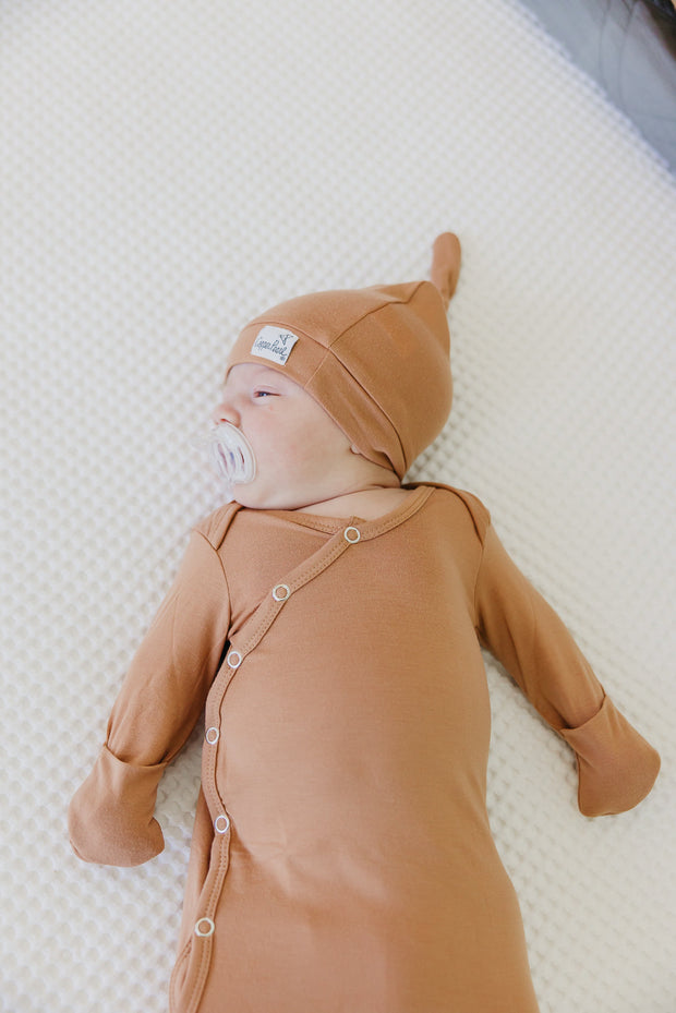 Copper Pearl Knotted Gown | Pecan