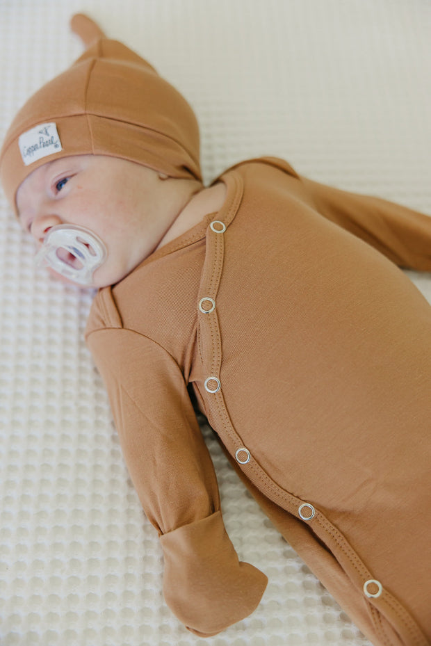 Copper Pearl Knotted Gown | Pecan