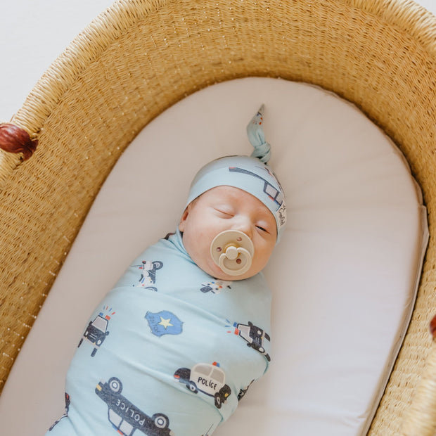 Copper Pearl Knit Swaddle Blanket | Leo