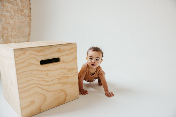 Copper Pearl Short Sleeve Bodysuit | Pecan