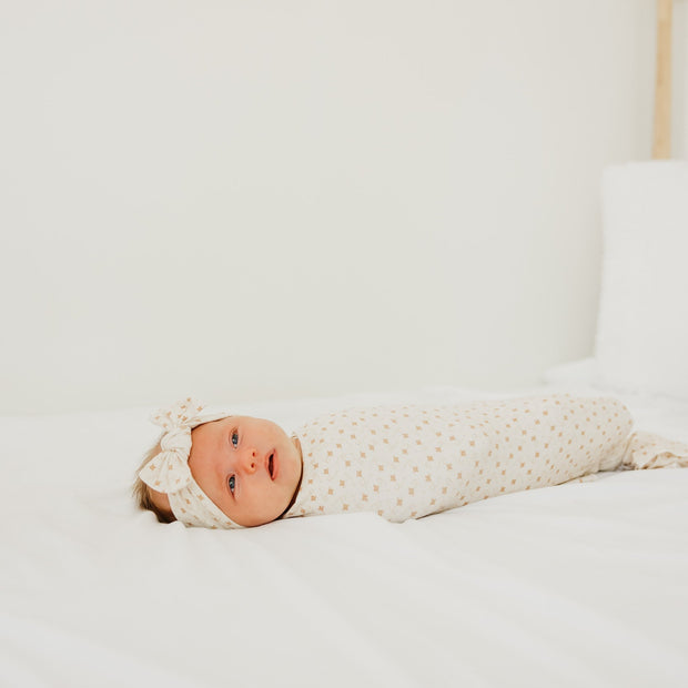 Copper Pearl Knit Swaddle Blanket | Hunnie