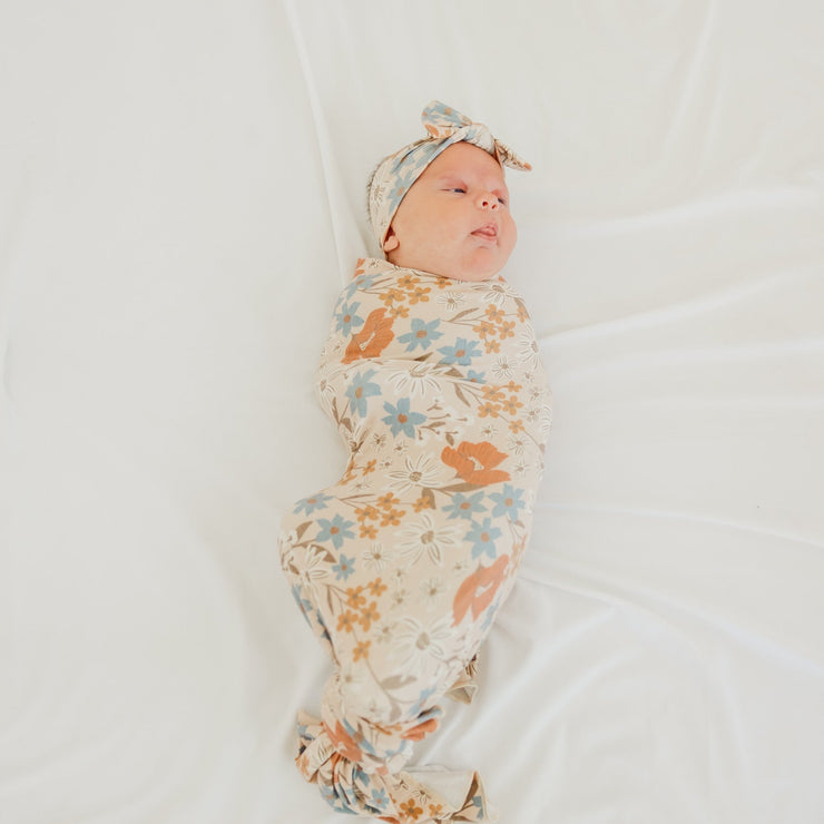 Copper Pearl Knit Swaddle Blanket | Eden