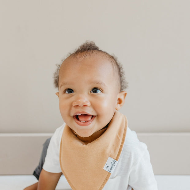 Copper Pearl Baby Bandana Bibs | Dune