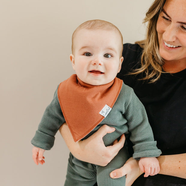 Copper Pearl Baby Bandana Bibs | Dune