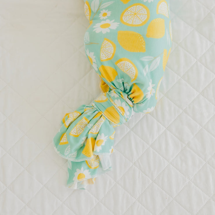 Copper Pearl Knit Swaddle Blanket | Lemon