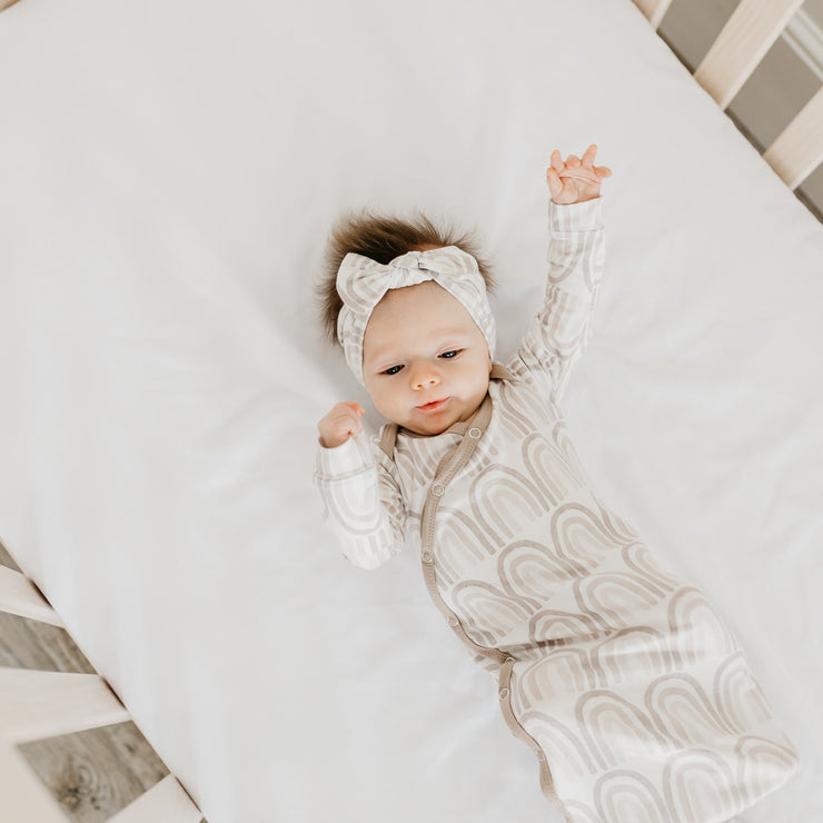 Copper Pearl Knit Headband Bow | Bliss
