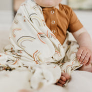 Copper Pearl Knit Swaddle Blanket | Kona
