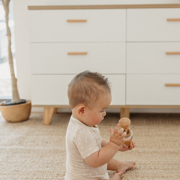 Copper Pearl Short Sleeve Bodysuit | Sandy