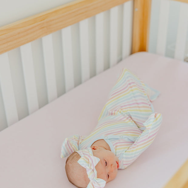 Copper Pearl Knit Headband Bow | Lucky