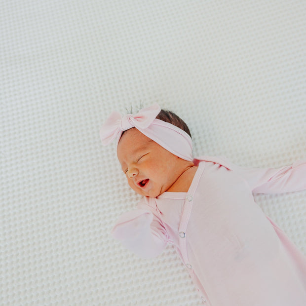 Copper Pearl Knit Headband Bow | Blossom