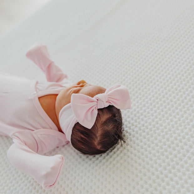 Copper Pearl Knit Headband Bow | Blossom