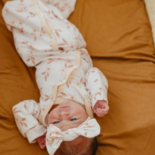 Copper Pearl Knit Headband Bow | Rue