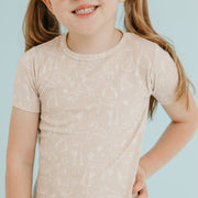 Copper Pearl 2-Piece Short Sleeve Pajama Set | Sandy