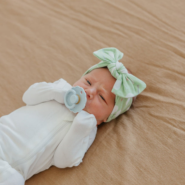 Copper Pearl Knit Headband Bow | Bogey