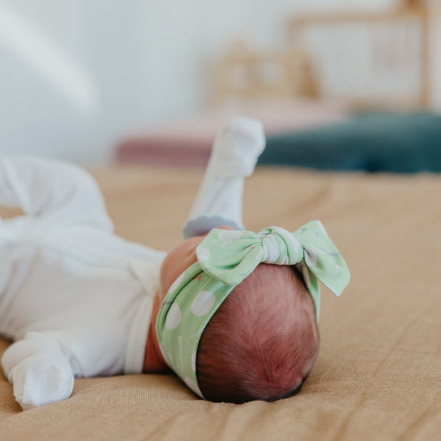 Copper Pearl Knit Headband Bow | Bogey