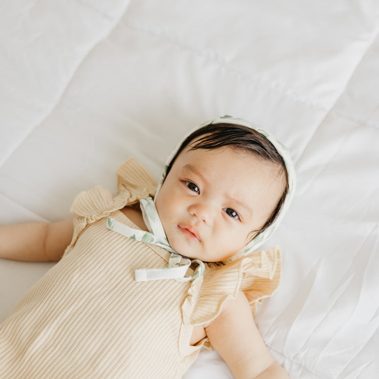 Copper Pearl Baby Bonnet | Fern